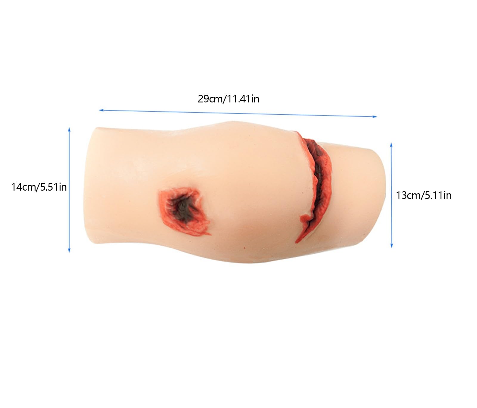 Kit de Entrenamiento para el empaque de heridas, simulador de Control de hemorragias y detención de Sangrado, Modelo de laceración y torniquete con Hueso simulado para capacitación(B)