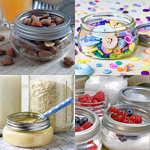 Tebery 24 Stück Einmachgläser mit breiter Öffnung, 240 ml Einmachgläser mit luftdichtem Deckel und Bändern zum Einkochen… - Image 7