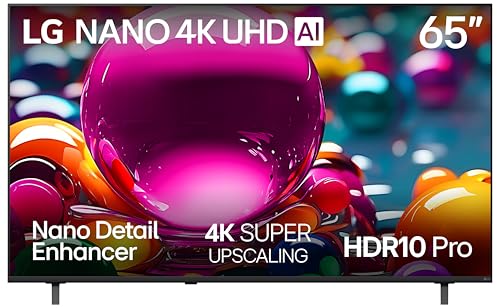 Image of LG 65-Inch Class Nano AI 4K NU85 Series Smart TV w /AI Sound Pro, HDR10, AI 4K Super Upscaling, Filmmaker Mode, Wow Orchestra, Compatible with Alexa (65NU850BPUA, 2026)