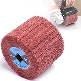 MOGRQAP Schleifwalze Bürste Körnung 60 Schleifhülsen, Schleifrolle Bürste Schleifwalzen für Satiniermaschine Bürstmaschine Holz Metall Oberfläche Polieren