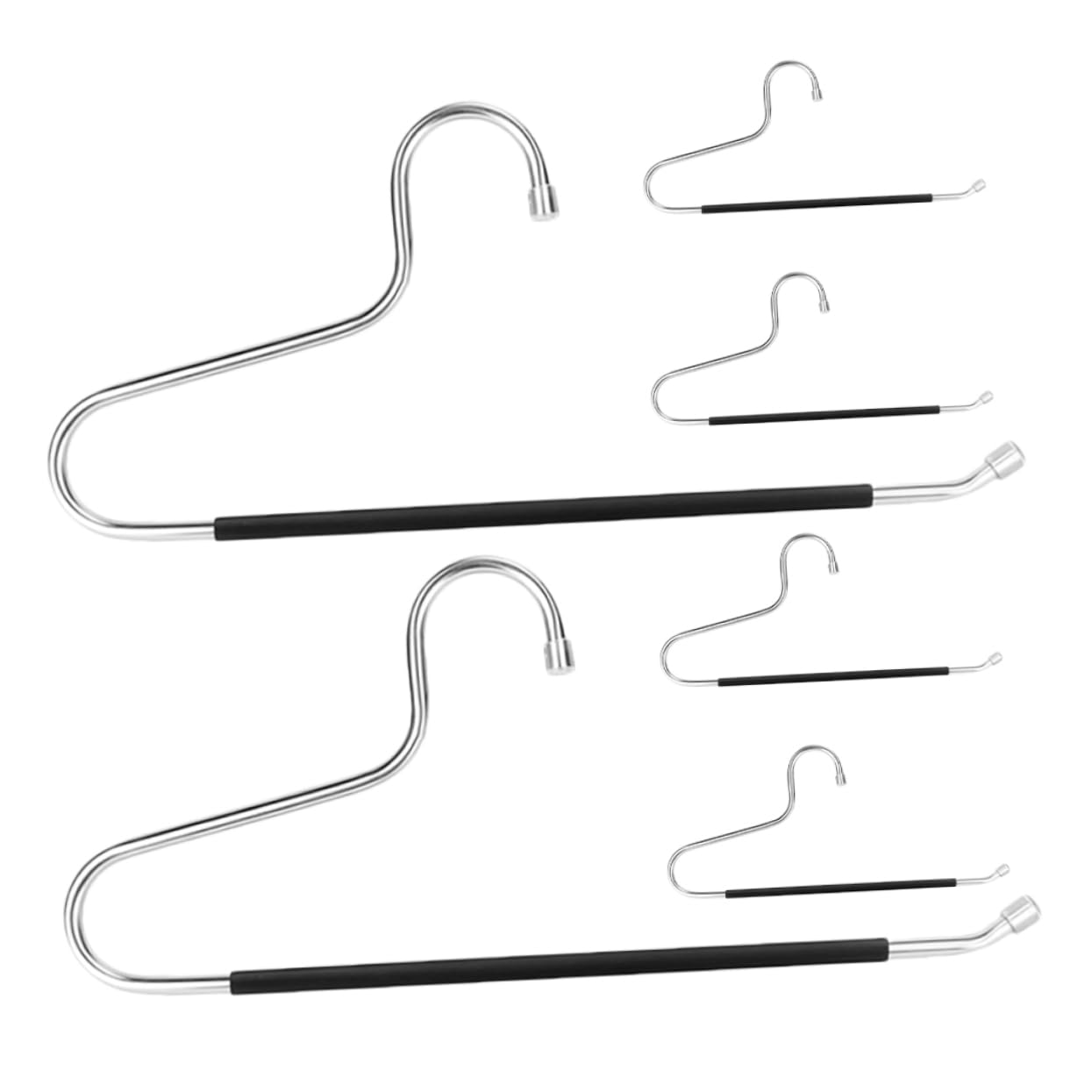 Cabilock 6pcs Stainless Steel Trouser Hanger Coat Hanger Clothes Rack Hangers for Jeans Clothing Hangers Clothes Hangers Pants Rack Hanger Hangers for Pants Blanket Hangers for Closet PVC
