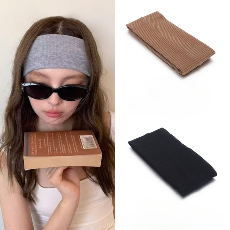 topibaaz Soft & Stretchy Headbands for Women and Men Soft Comfortable Hair Bands | Perfect for Running, Yoga, Fitness & Sports Hair Accessory (Pack of 3)-picture-39