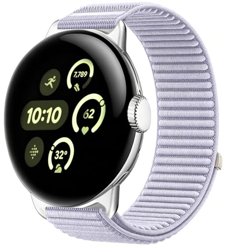 Image of Sundara Nylon Sport Bracelet compatible with Google Pixel Watch 4 3 2 1 flexible seamless adjustable bracelet compatible with Google Pixel Watch 41mm 45mm