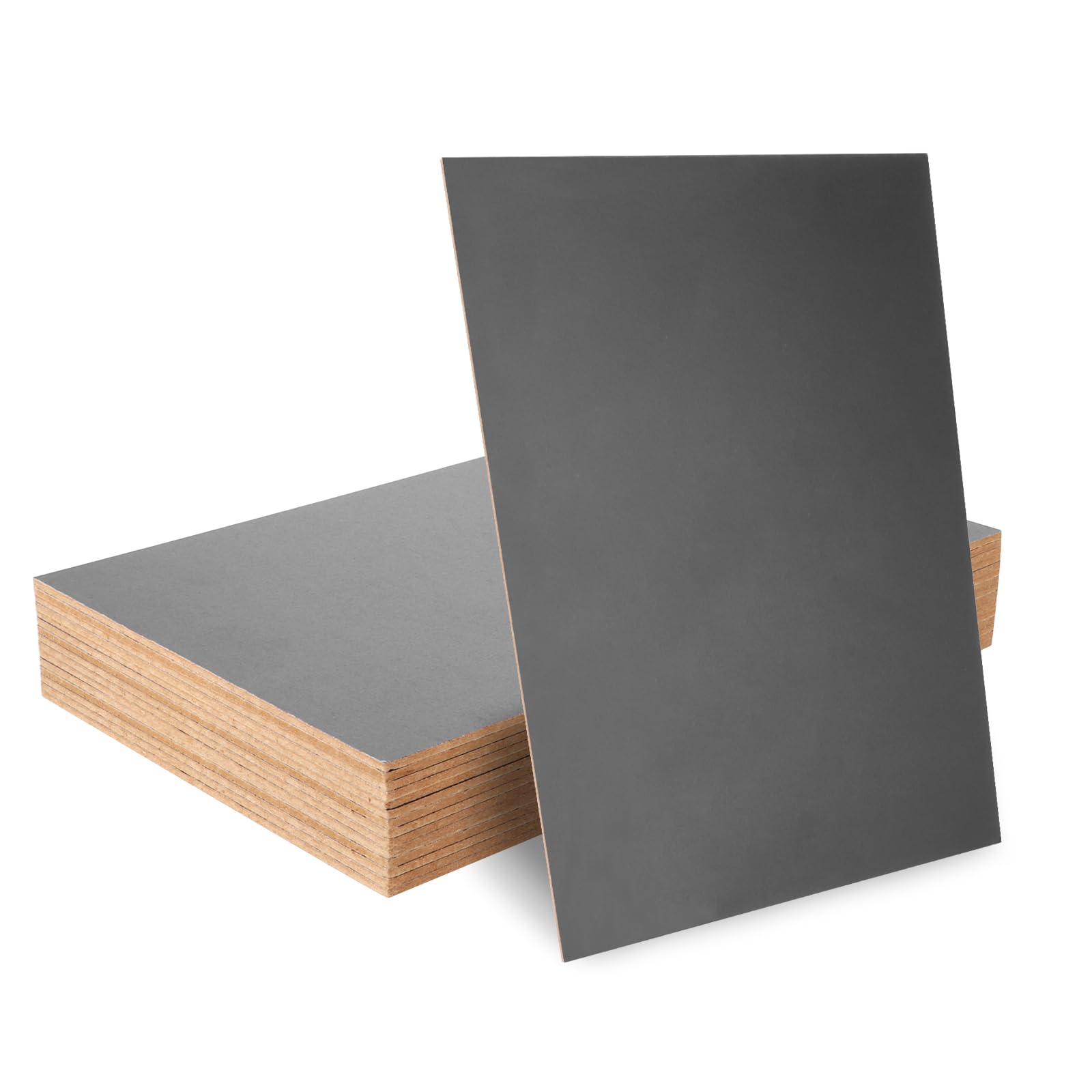 15 Stück A4 MDF Platten Schwarz, 300 x 210 x 3 mm Dünne Holz-Platten, Dünne Holz-Platten Laser Bastelplattes für Laser, CNC Router, Modellierung, Durchbrochenes, Laubsäge