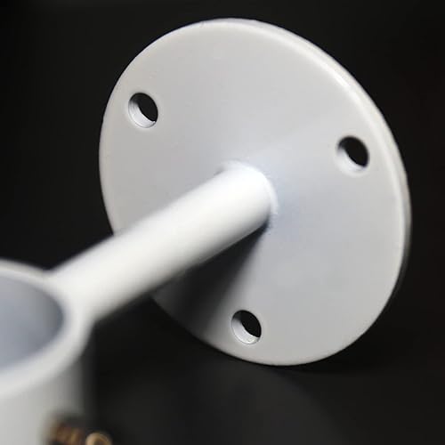 Miniatura 3 de IHRDNNR Soportes de barra de cortina resistentes para montaje en techo para barras de hasta 1 o 1.25 pulgadas, juego de 3 (blanco)