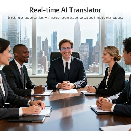 Image of AI Smart Glasses with Camera and Bluetooth,8MP 4K HD Camera Glasses,Supports AI Voice Control /Photo /Video /Audio Recording,Smart Glasses with 133 Translations,IP67 Waterproof for Business & Outdoor