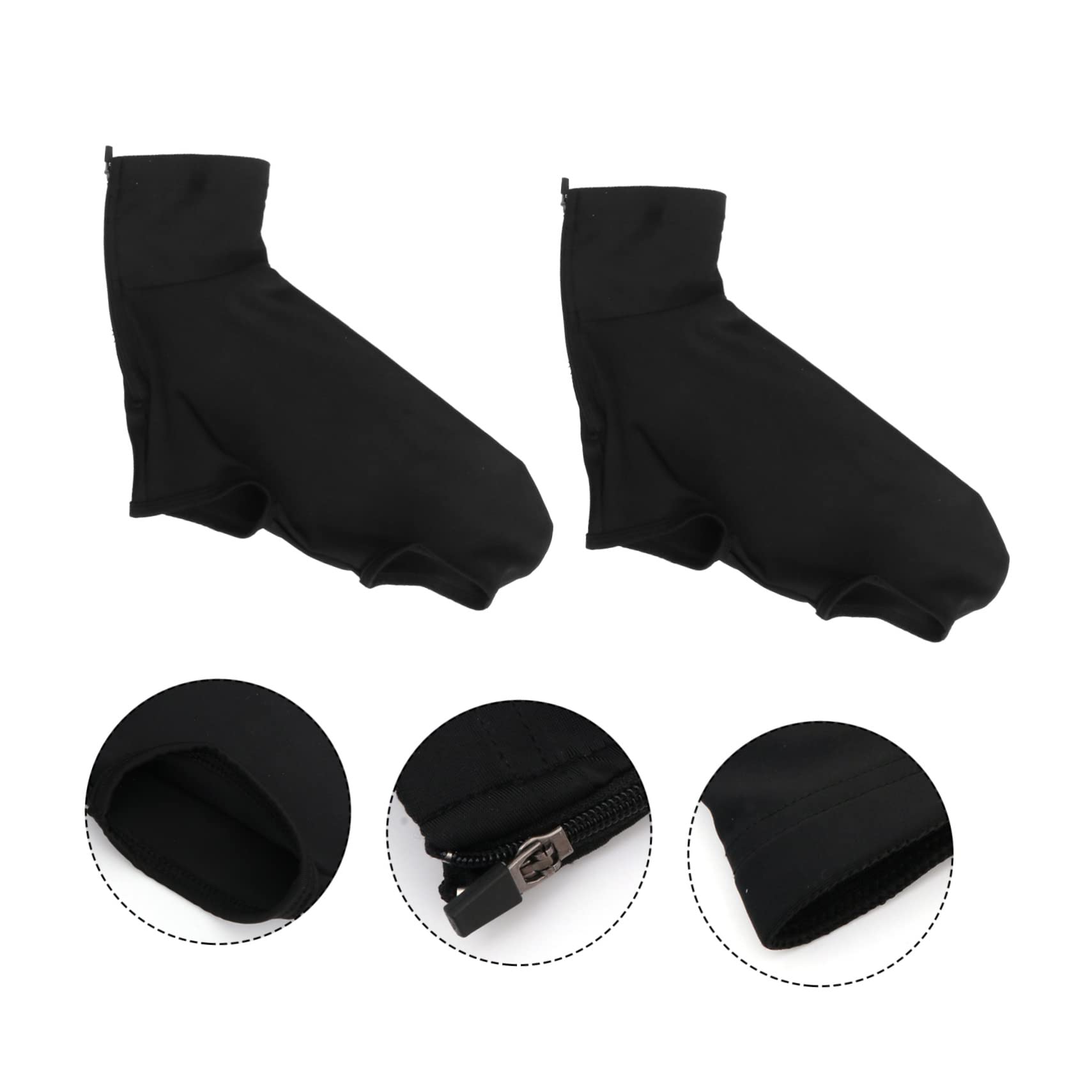 balacoo Outdoor Cycling Shoe Covers Slip Overshoes for Men Women Comfortable Zipper Design for Safe Riding Black XL