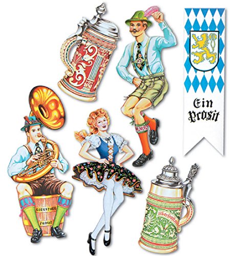 Beistle 6-Pack Oktoberfest Cutouts, 20-Inch