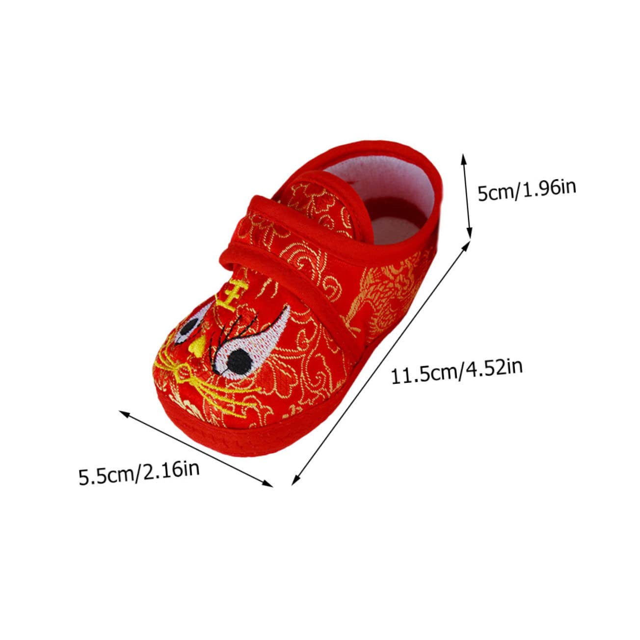 MERRYHAPY Craftsmanship 1 Pair of Non-Slip Infant Shoes Breathable Baby Shoes for Girl Toddler Red