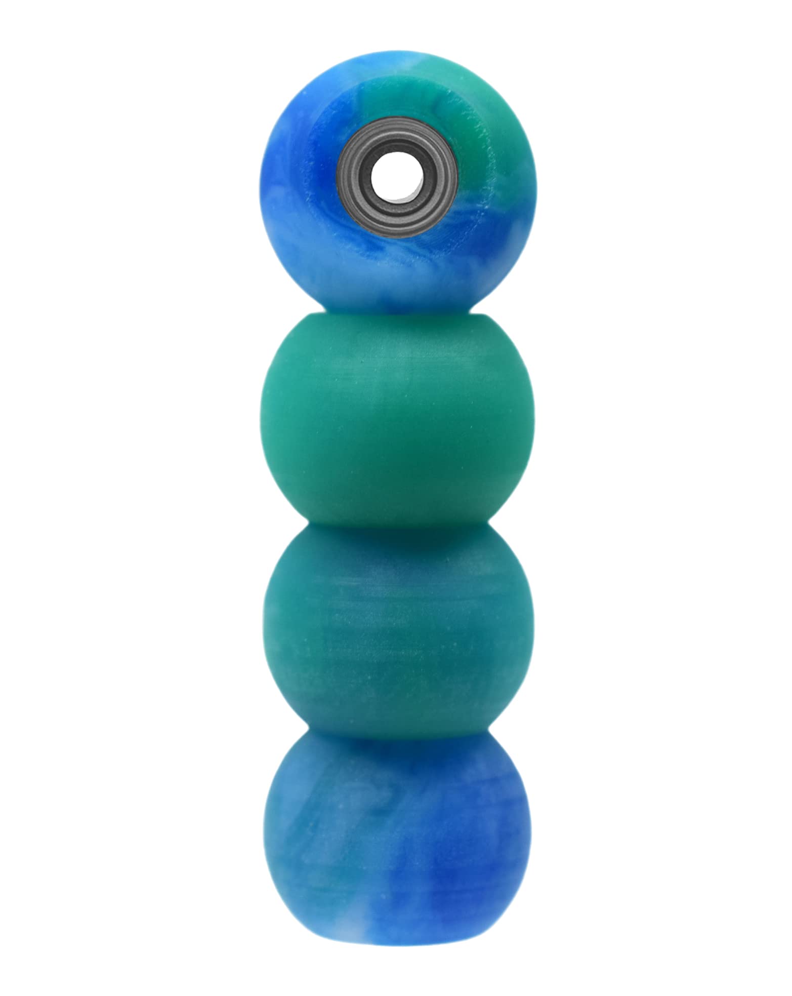 Teak Tuning Apex 61D Urethane Fingerboard Wheels - Globe Shape, 8.3mm Diameter - ABEC-9 Stealth Bearings - Made in The USA - Terra Colorway