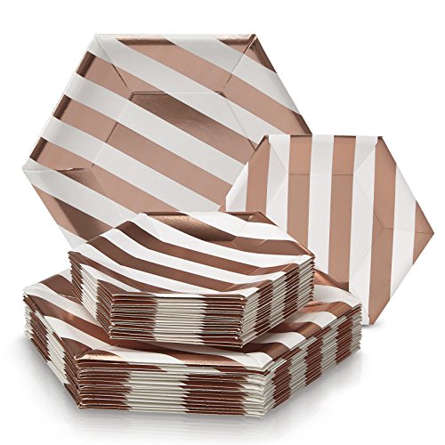 Get Special Price PARTY DISPOSABLE 36 PC DINNERWARE SET  Hexagon Design 