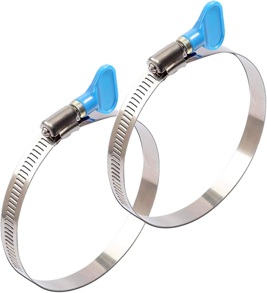 YAKEFLY 2PCS Worm Gear Hose Clamps,4 Inch Key Hose Clamp