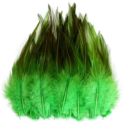 120 pcs plumes vertes 5-7" attrape-rêves artisanat