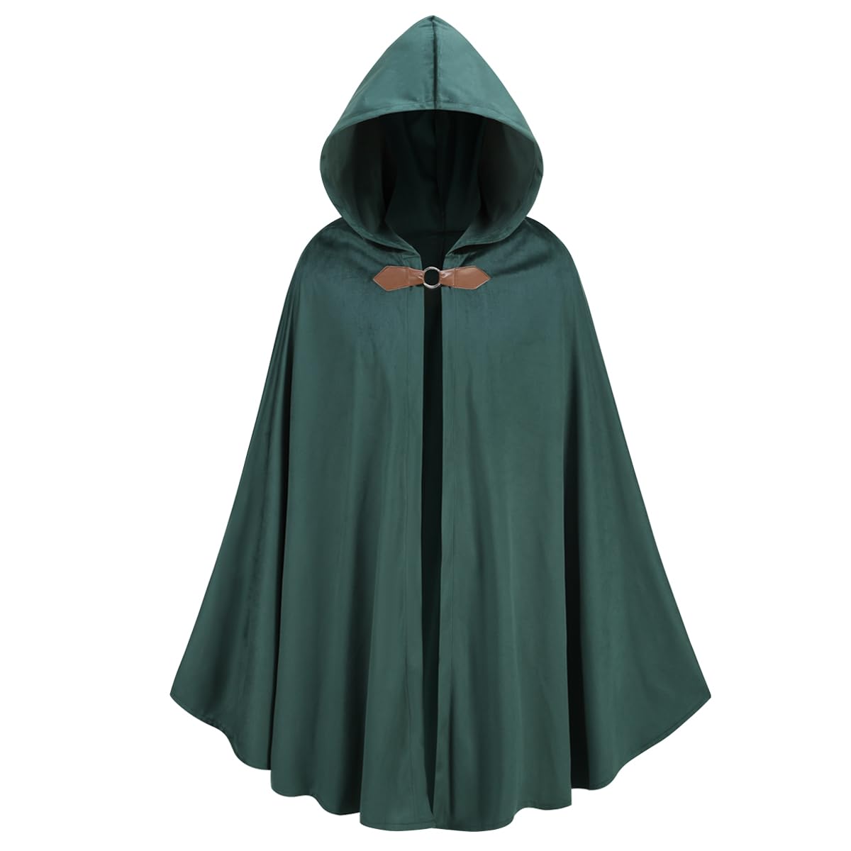 yolsun Renaissance Cloak with Hood Costume for Men Victorian Steampunk Medieval Cosplay Witch Cloak Cape
