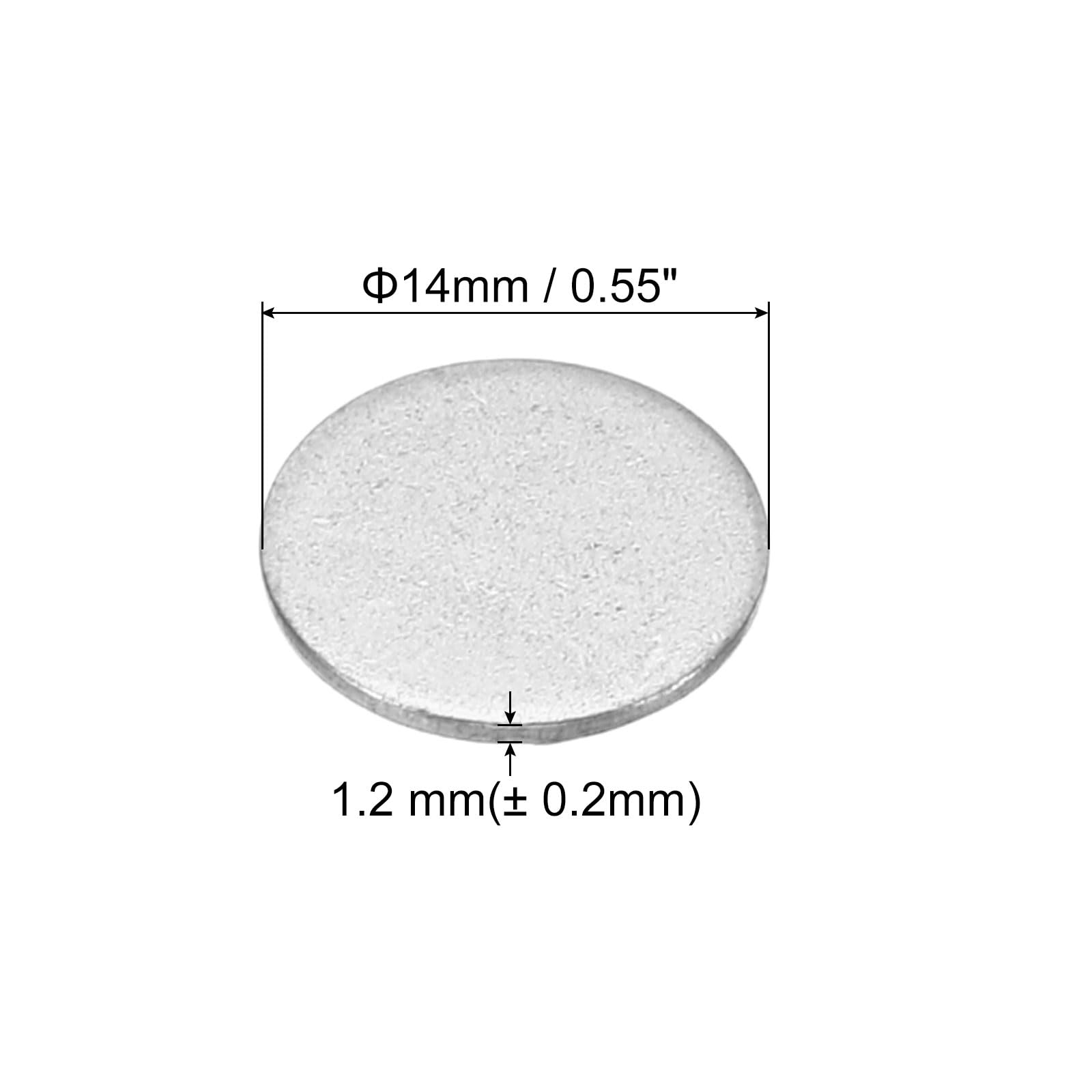 PATIKIL 14mm Steel Disc, 180Pcs Round Metal Stamping Blanks Tags Circle Metal Strike Plate DIY for Engraving Stamping Craft - Image 2