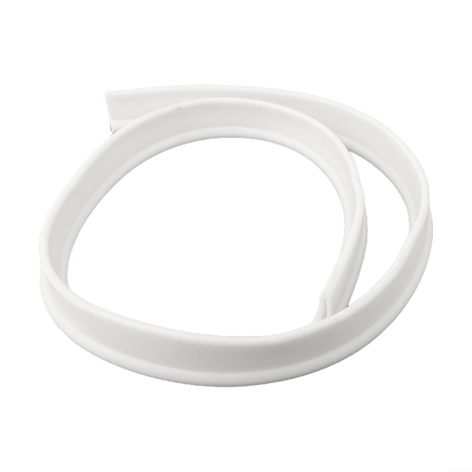 Silicone Shower Retaining Strip - Bendable Water Stopper Barrier for Curbless Showers, 1m or 2m Length, Waterproof Sealing Strip, White (1m)
