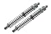 GPM FOR AXIAL 1/10 4WD RBX10 RYFT AXI03005 ALUMINUM REAR SPRING DAMPERS (145MM) -2PC SET (silver)