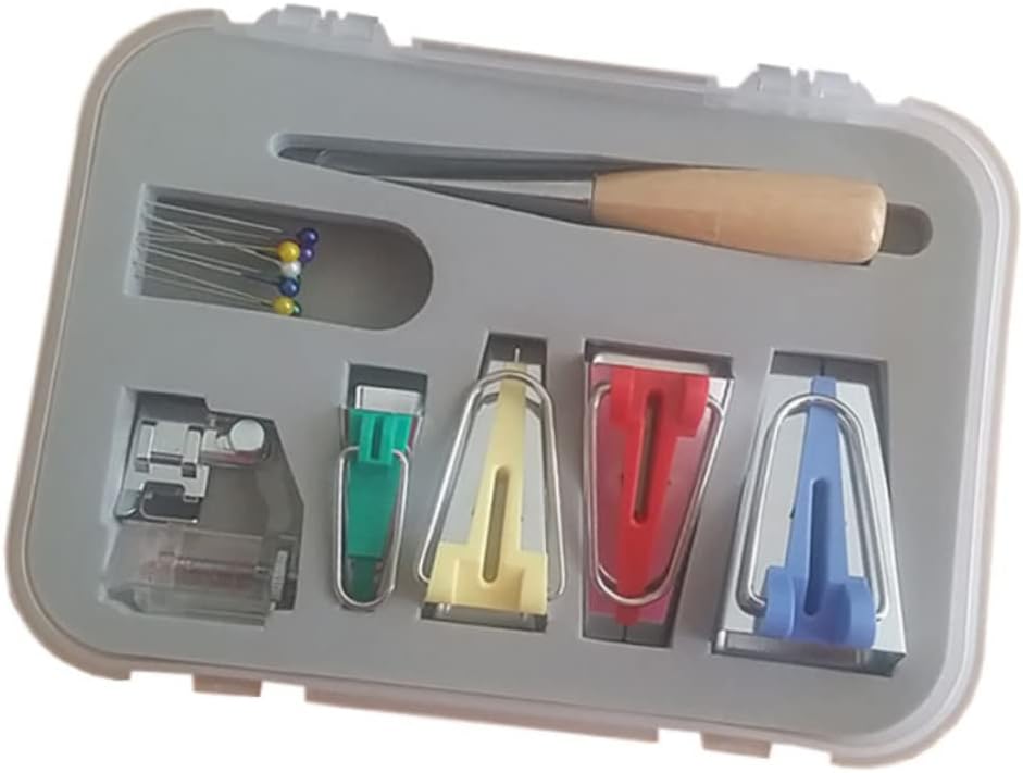 DOITOOL Sewing Machine Tool Kit Belt Maker Set for Brothers Machine Upholstery Sewing Accessories Quilting Gifts Embroidery Tools Bias Tape Makers