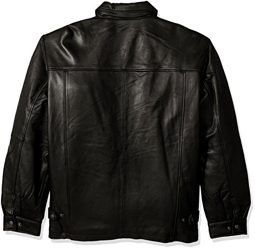 Image of Men's Big and Tall New Zealand Lambskin Leather Classic Open Bottom Jacket