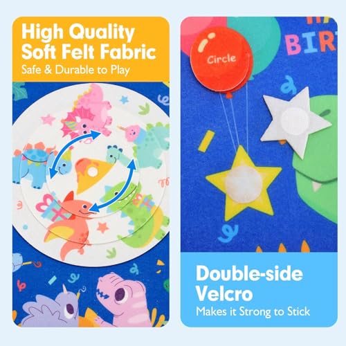 Image of PATPAT Dinosaur Toddler Busy Board Backpack, Montessori Toys for Boys Girls 1 2 3 4 Year Old, Early Educational Activity Baby Sensory Toy with Learn to Lace, Zipping, Portable Busy Board for Travel