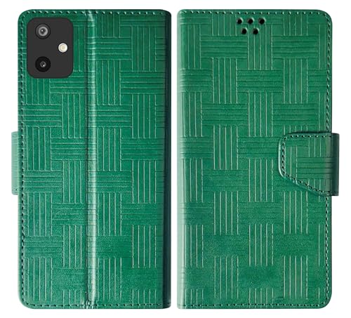 Image of SBMS Flip Cover for Samsung Galaxy M07 / Samsung A07 / Samsung F07 Back Cover Case with Magnatic Closure | Inbuilt Stand | Card & Money Pocket for Samsung A07 (MatGreen)