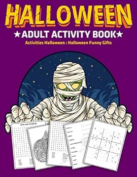 Halloween Adult Activity Book : Activities Halloween : Halloween Funny Gifts
