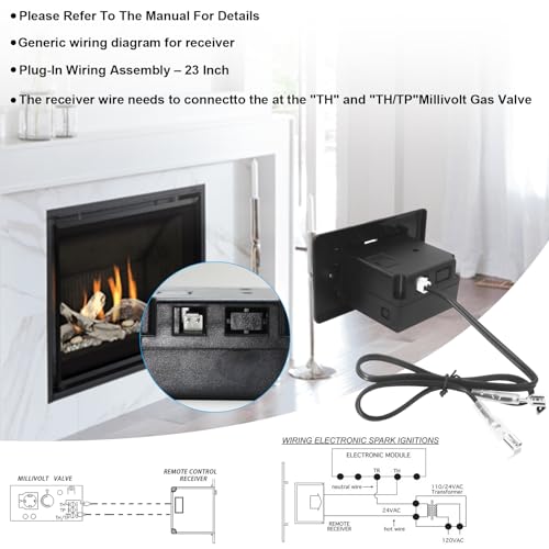 Wofunpart WYC001 Gas Fireplace Remote Control Kit Rcst thumb #4