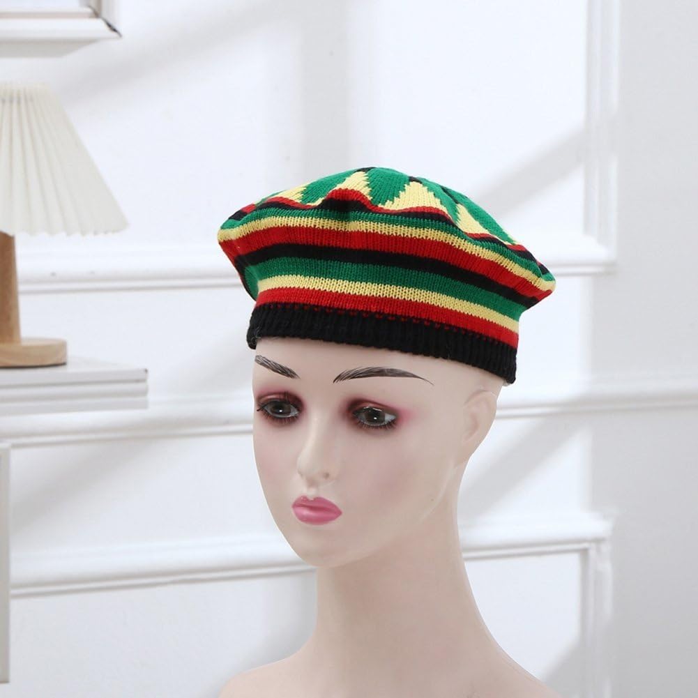 Rasta Reggae Lions Cappello a Cuffia Berretto in Maglia per