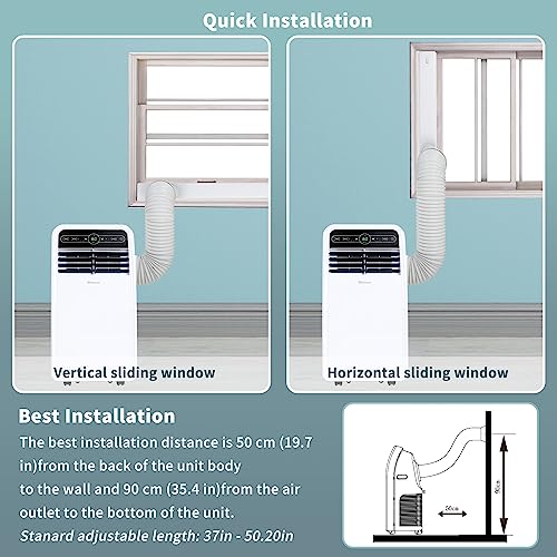 Image of Shinco 8,000 BTU Portable Air Conditioner, Portable AC Unit with Built-in Cool, Dehumidifier & Fan Modes for Room up to 200 sq.ft, Room Air Conditioner with Remote Control, Installation Kit
