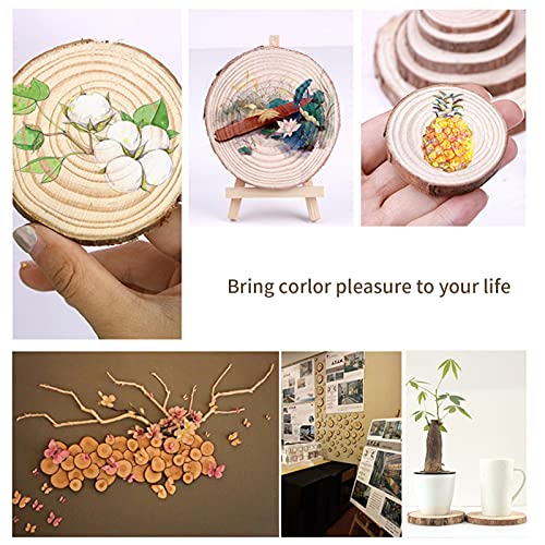 Natural Wood Slices Craft Unfinished Wood kit Circle Wooden Discs for Arts Wood Slices Christmas Ornaments DIY Crafts(5~6cm) - Image 4