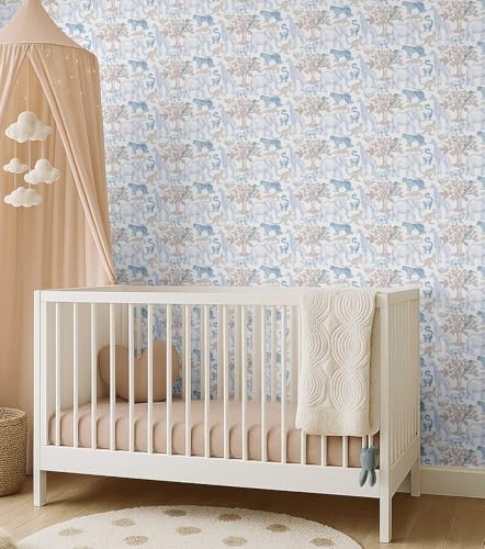 Papel pintado de animales de safari para transformar el dormitorio infantil 4