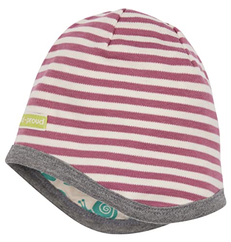 Gorro reversible morado loud + proud: estilo y suavidad orgánica