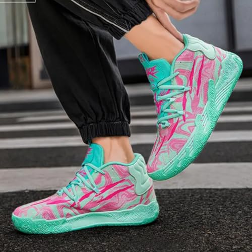 Mens Multicolor High Top Basketball Shoes Non-Slip Breathable Running Shoes Fahsion Lightweight Outdoor Gym Sneakers4