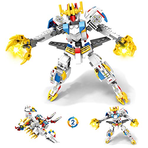 Robot STEM Building Toys Kit - Building Blocks 2-in-1 Toys, Creative Games & Fun Activity, Educational Kids Toys Gift for 6 7 8 9 10 11 12 Year Old Boys (246 PCS)