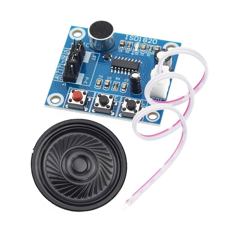 ISD1820 Recording Module Voice Module The Voice Board telediphone Module Board with Microphones + Loudspeaker (1SET)