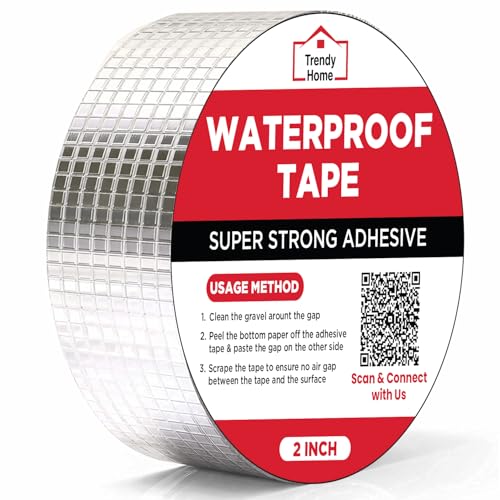 Image of Trendy Home Super Strong Waterproof Adhesive Tape for Roof Leakage Repair | Aluminium Butyl Rubber Sealant Tape for Pipe, Tank, Window, 2 inch, 5 Mtr