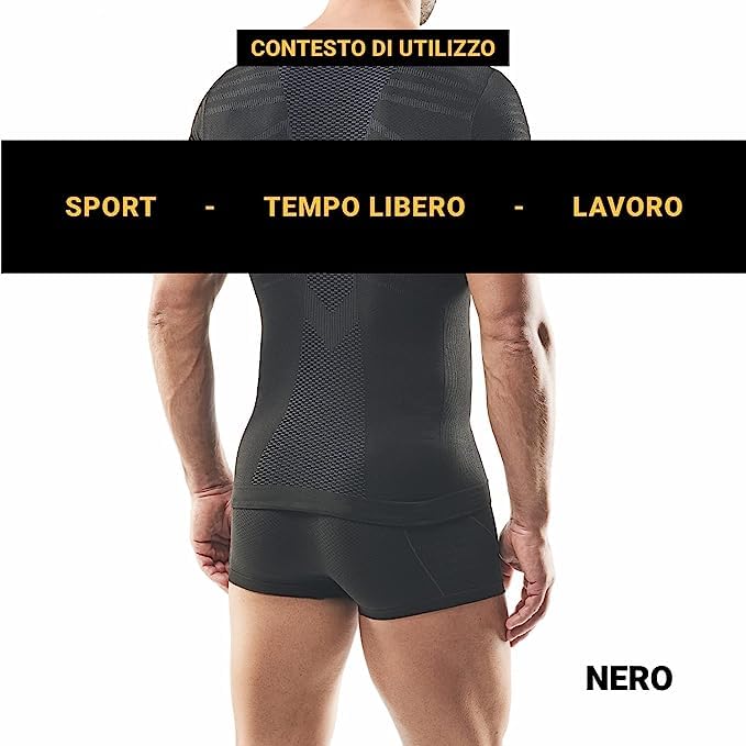 WRK 3 Pezzi T-Shirt Uomo Dryarn - Filato Innovativo ed Altamente Performante - Leggero, Isolante e Traspirante - per attività Blanda Che per Sforzi ad Alta Intensità