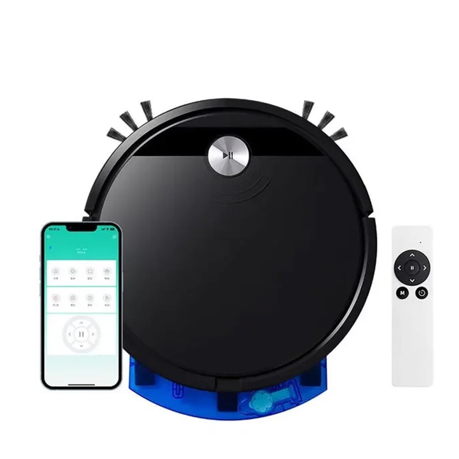 EWsdsfs 2800PA 3-in-1 RS800 With Remote Control&APP Super Quiet Smart Robot Vacuum Cleaner Wet&dry Mopping Floor Home Appliance(Burgundy)