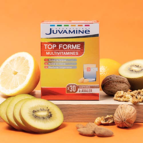 JUVAMINE Top forme, 12 Multivitamines & 10 Minéraux, Vitalité, Tonus, Aide à Réduire la Fatigue, Soutient l'Immunité, Programme de 1 Mois, 30 comprimés, Fabriqué en France – Image 7