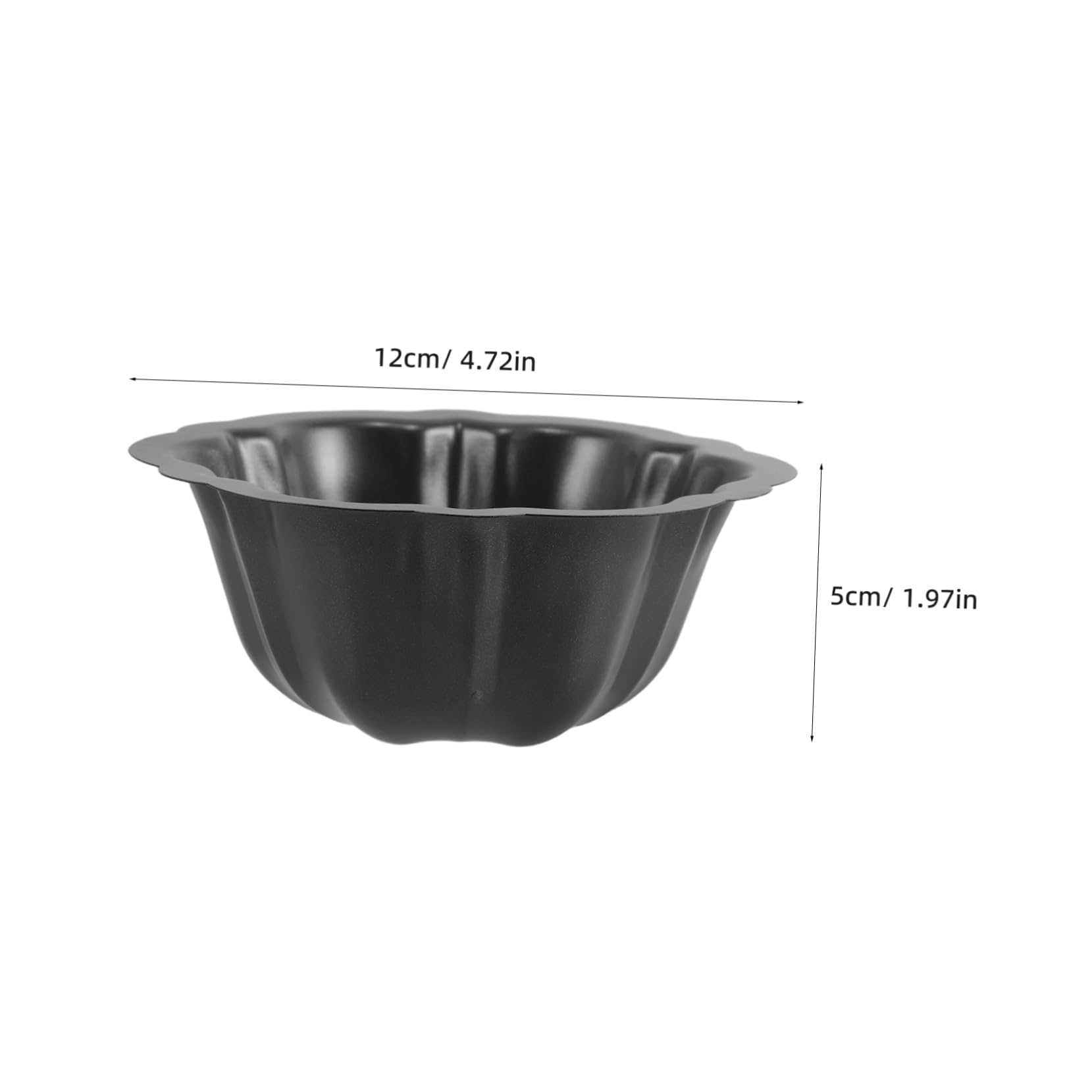 SOIMISS Molde para Hornear Pasteles Pequeños Antiadherente 10 Piezas Negro | Formas Corazón, Redonda y Cuadrada, Patrones de Dibujos, Acero al Carbono Recubrimiento