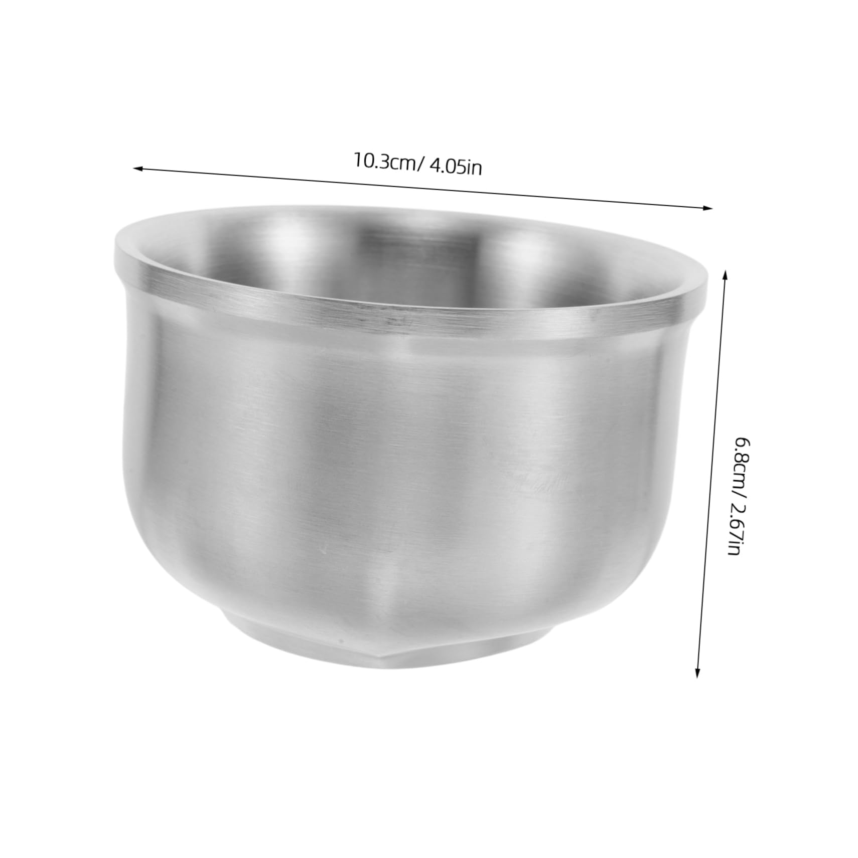 FRCOLOR Stainless Steel Shave Bowl for Men Easy Clean Shaving Mug with Smooth Surface Durable Shaving Container Grooming Tool for Effortless Preparation