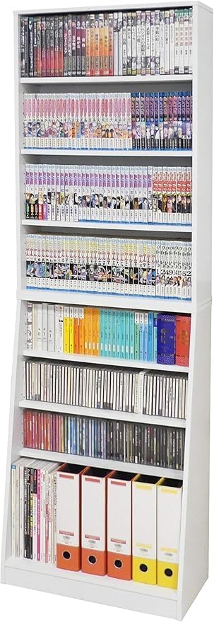 大容量 ホームシェルフ W60 本棚 稼働棚 CD DVD 収納棚 大容量