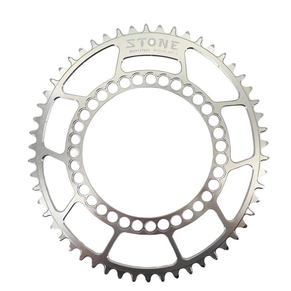 Platos para Bicicletas Chainring 130BCD Oval Road Bicicleta Plegable 40 42 48 50 52 55 56 58 60T Rueda de Cadena Plato Ovalado 32 MTB (Tamaño : 60, Color : Hollow Black)