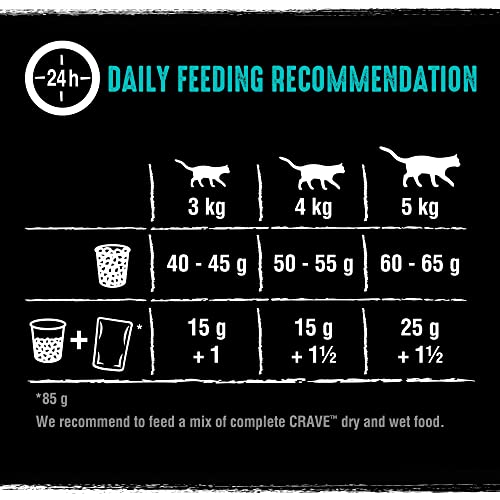 Crave Adult Trockenfutter mit Lachs & Weißfisch, 7kg (1 Beutel) – Premium Katzenfutter trocken mit hohem Proteingehalt und ohne Getreide – Hergestellt mit 100 Prozent natürlichem Fisch