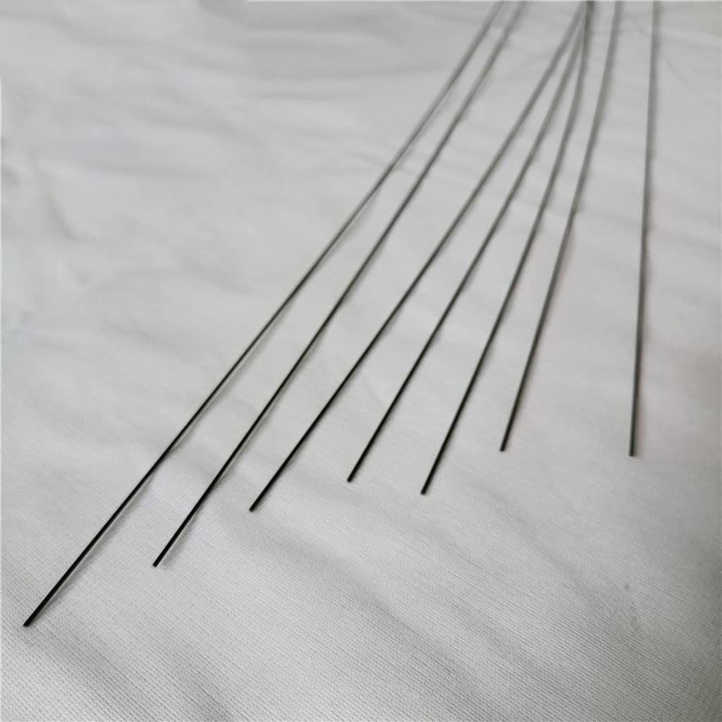 Premium-Fiberglasstäbe, 6 Stück schwarze Glasfaserstäbe, Länge 1000 mm, Glasfaserstäbe, elastische Fiberglas-Isolierstäbe (Größe: 6 Stück, 1 x 1000 mm)(0.8x1000mm)
