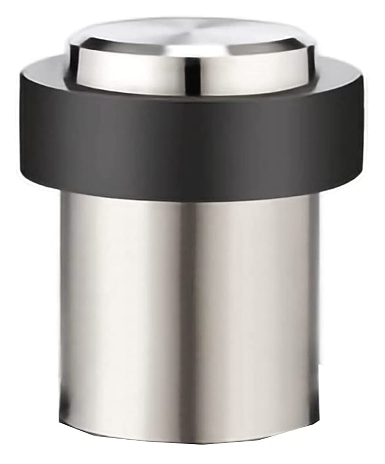 Door Stopper, Polished Stainless Steel Doorstop with Rubber Decorative Mute and Anti-Collision Safety Door Holder(32 * 80mm)