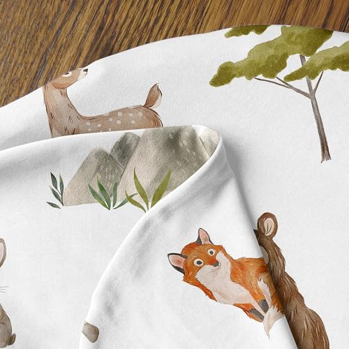 Image of Sweet Jojo Designs Woodland Forest Animals Boy Girl Unisex /Gender Neutral Nursing Pillow Cover Baby Breastfeeding Slipcover Infant Newborn Nursery Bottle Breast Feeding Pillowcase Pillow NOT Included