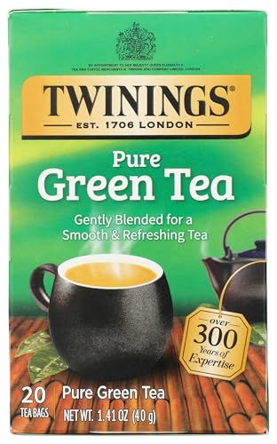 Image of Twinings Green Tea, 1.48 Ounce Box 20 individual tea bags