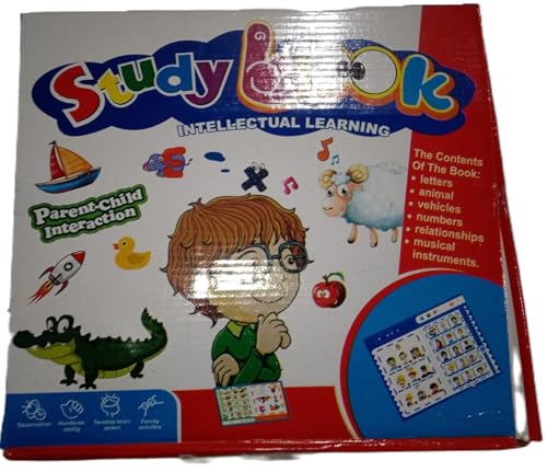 Image of Study Book, Intellectual Learning, Parent-Child Interaction, Letters, Animals, Vehicles, Numbers, Relationships, Musical Instruments