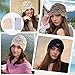 Babalet Women Cotton Crochet Beanie Hat Handmade Knit Floral Hollow Out Skull Cap Stretchy Slouchy Cutout Hats Summer Boho Fashion Crochet Hairnet Cover Caps,Lightbrown,1PCS